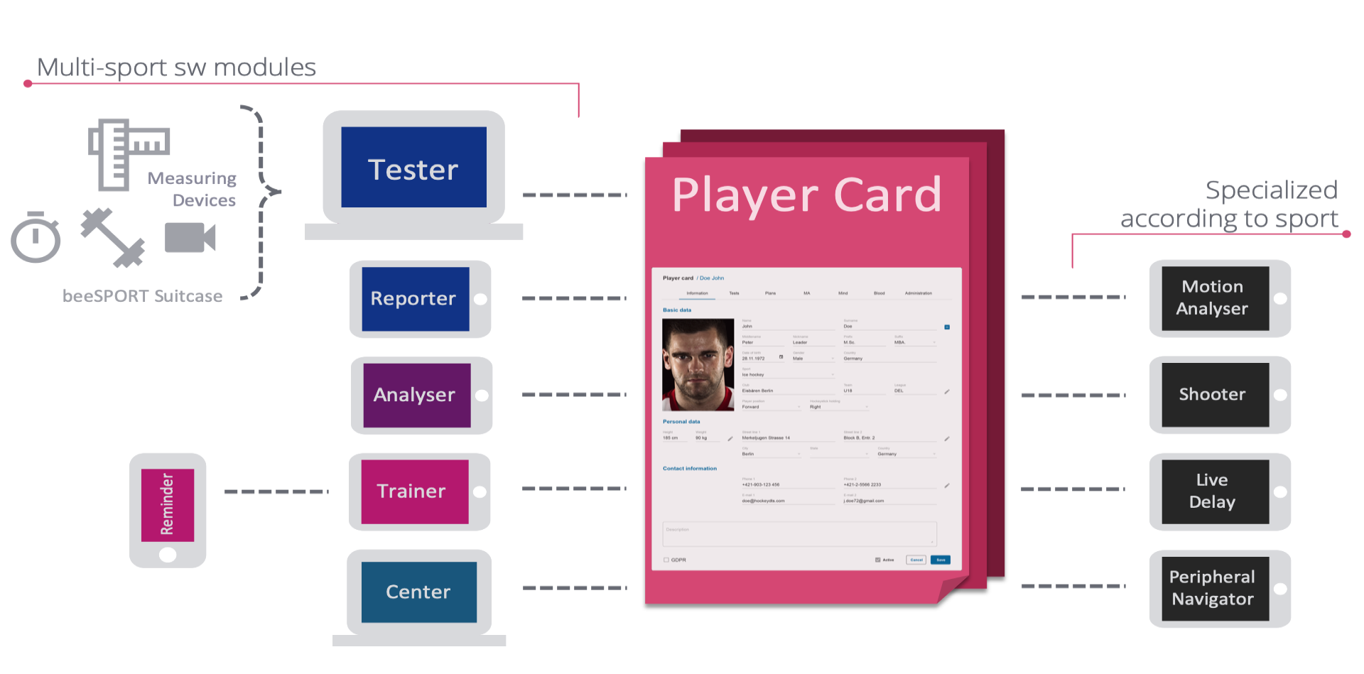 concept of beeSPORT ecosystem