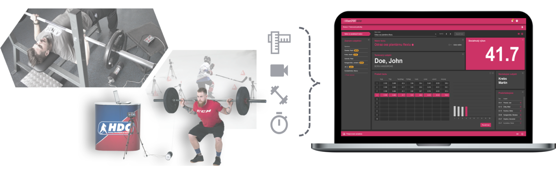 beeSPORT tester product to test athletes