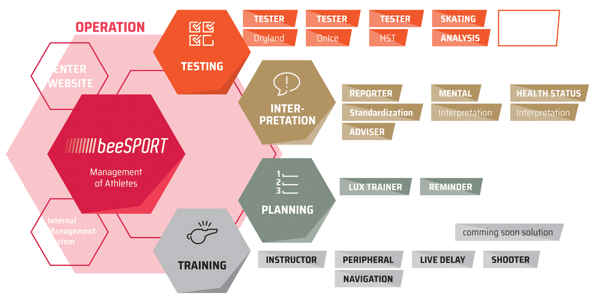 workflow of beeSPORT ecosystem