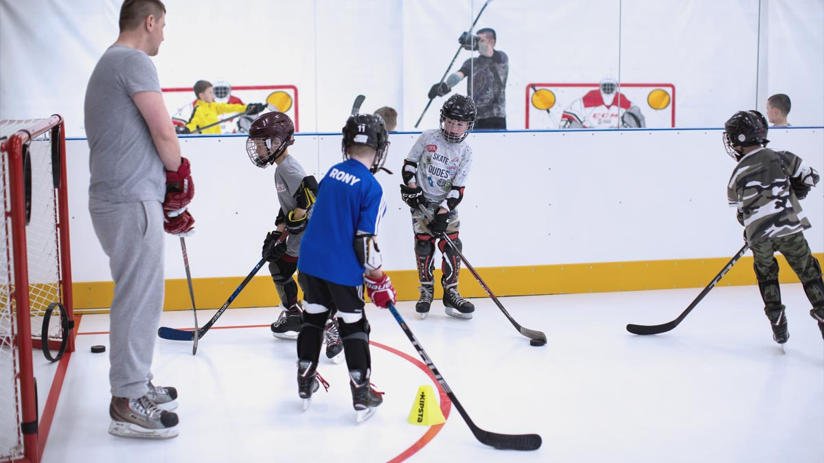 Kids in the zone with Synthetic Ice
